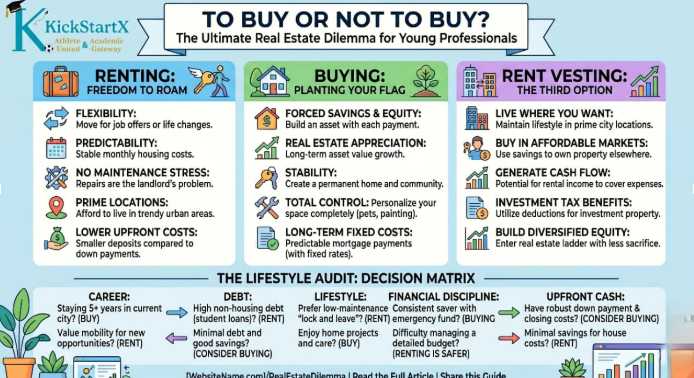 Featured image for the article: To Buy or Not to Buy: The Ultimate Real Estate Dilemma for Young Professionals