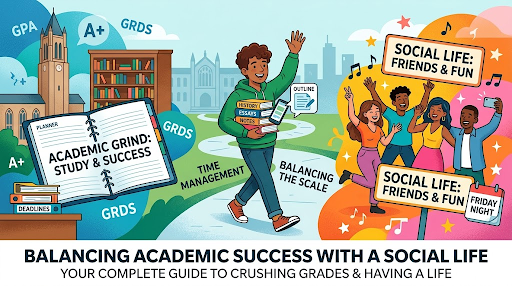 Featured image for the article: The Great Student Tightrope: How to Crush Your Grades Without Becoming a Hermit