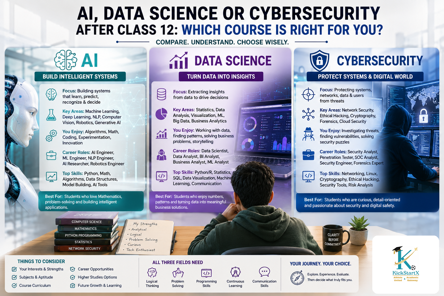 AI, Data Science or Cybersecurity After Class 12: Which Course Is Right for You?